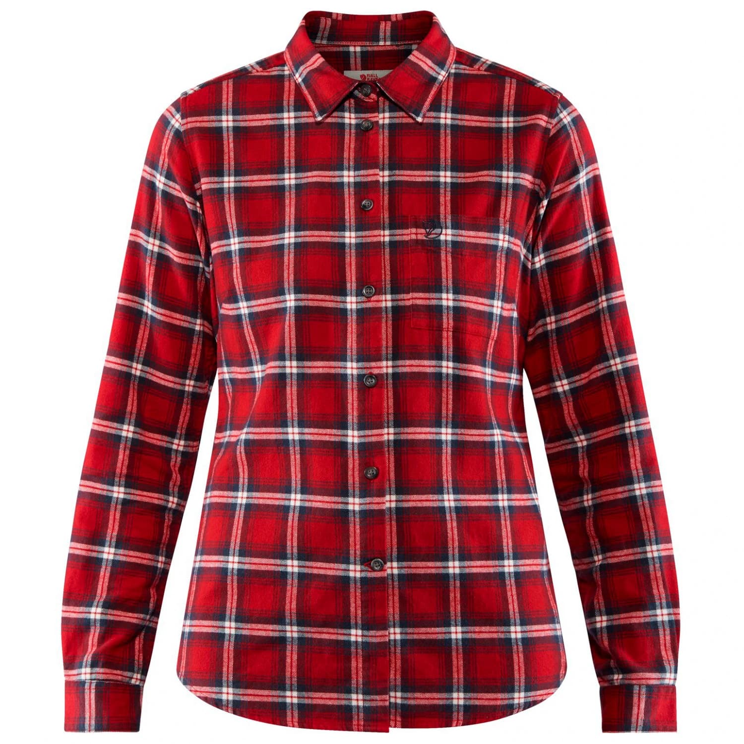 Дамска риза с копчета Fjällräven Women's Övik Flannel Shirt - Deep Red