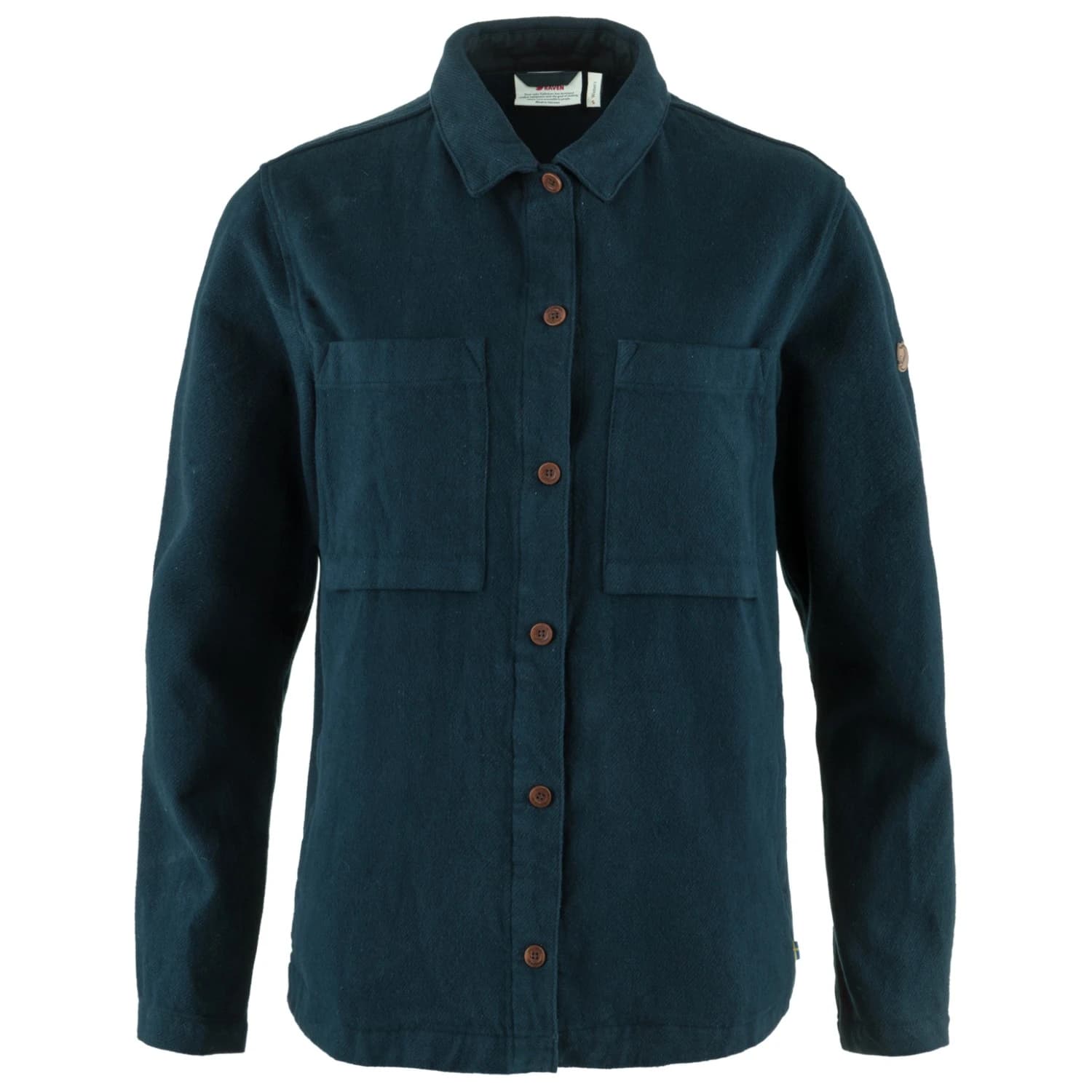 Дамска риза с копчета Fjällräven Women's Singi Flannel Overshirt Shirt - Dark Navy
