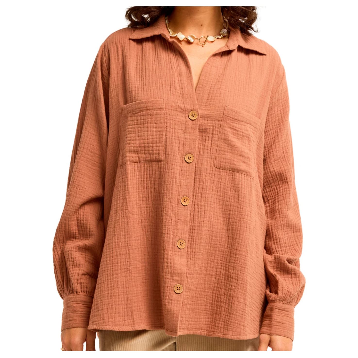 Дамска блуза Billabong Women's Swell Blouse - Brownstone