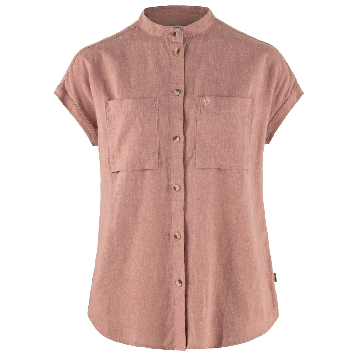 Дамска риза с копчета Fjällräven Women's Övik Hemp Shirt S/S Shirt - Dusty Rose