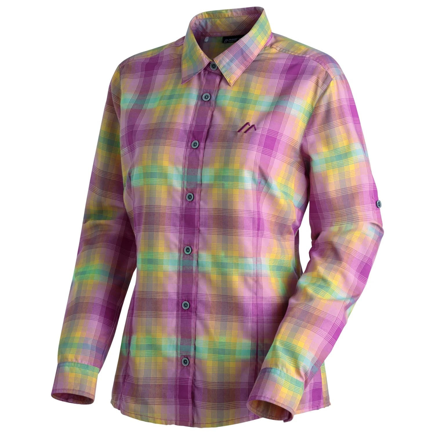 Блуза Maier Sports Women's Nanni Blouse - Lilac / Berry / Yellow / Check