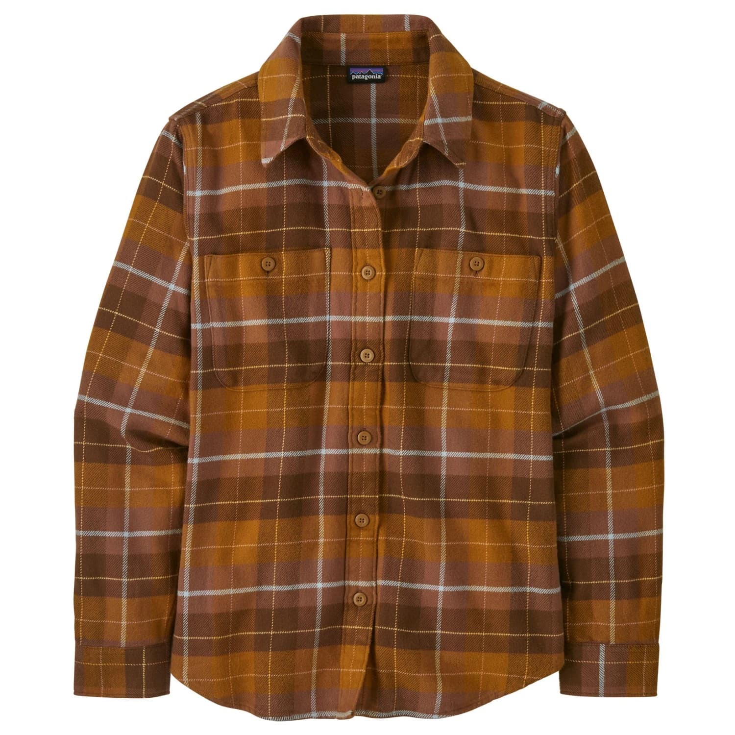 Дамска риза с копчета Patagonia Women's Fjord Flannel Shirt - Happy Camper: Shelter Brown