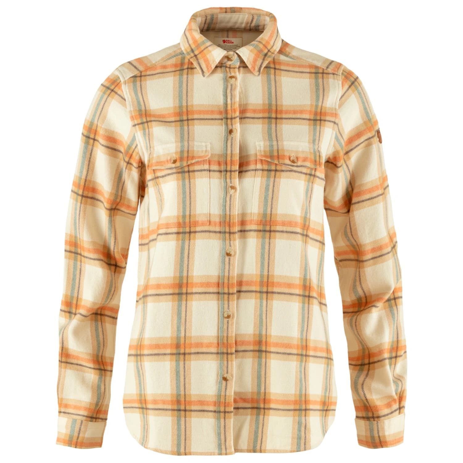 Дамска риза с копчета Fjällräven Women's Övik Heavy Flannel Shirt - Chalk White / Dune Beige