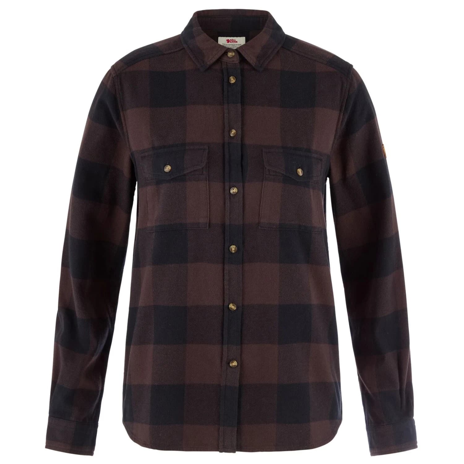 Дамска риза с копчета Fjällräven Women's Övik Heavy Flannel Shirt - Black Oak / Black