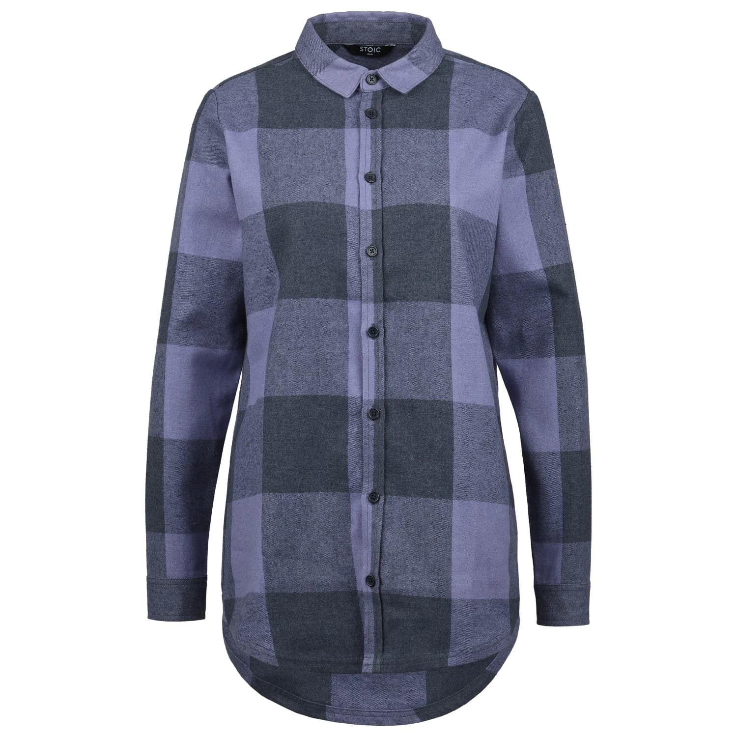 Дамска риза с копчета Stoic Women's MMXX.Storuman Hemp Flannel Shirt - Velvet Blue / Smoke