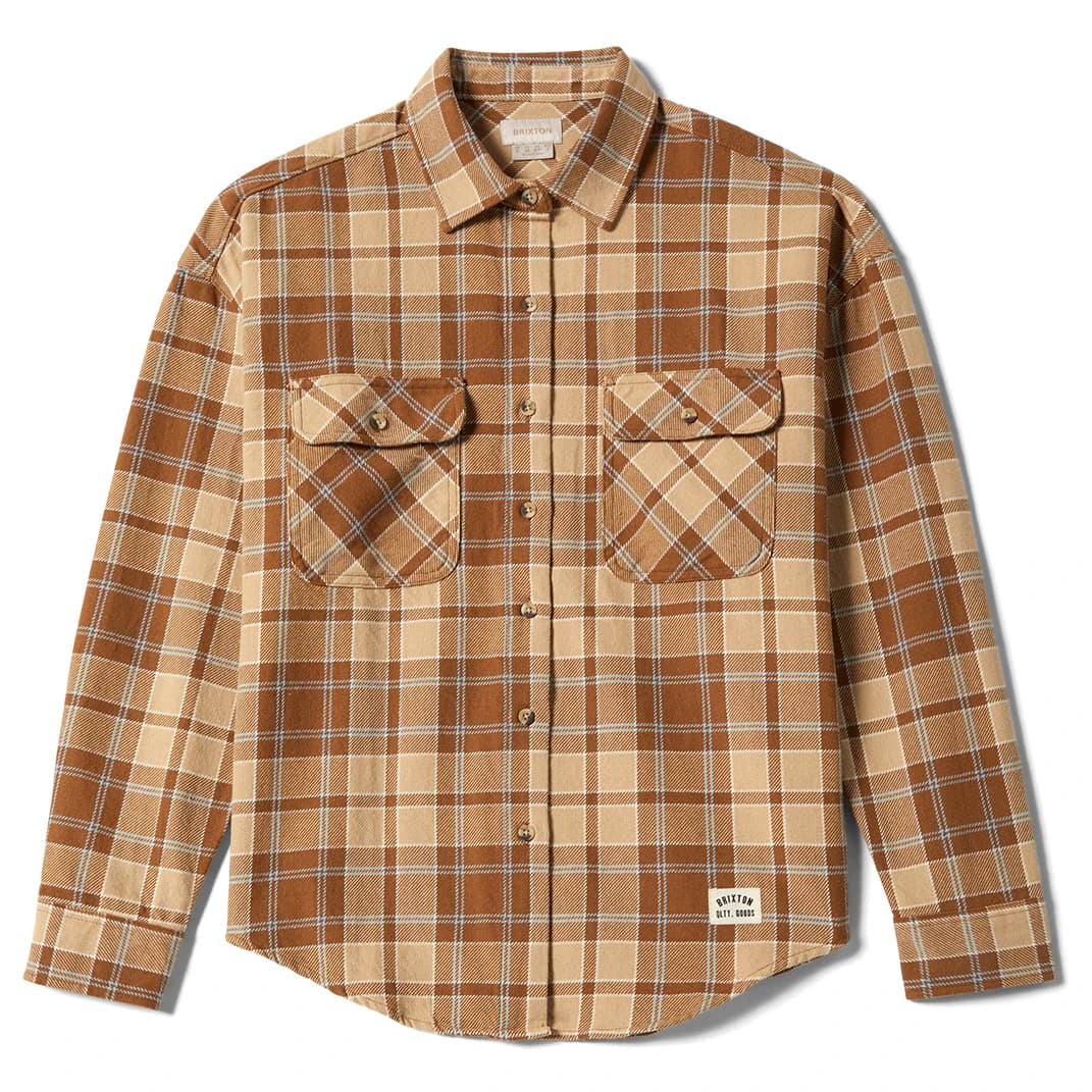 Дамска риза с копчета Brixton Women's Bowery Vintage L/S Overshirt Shirt - Washed Copper