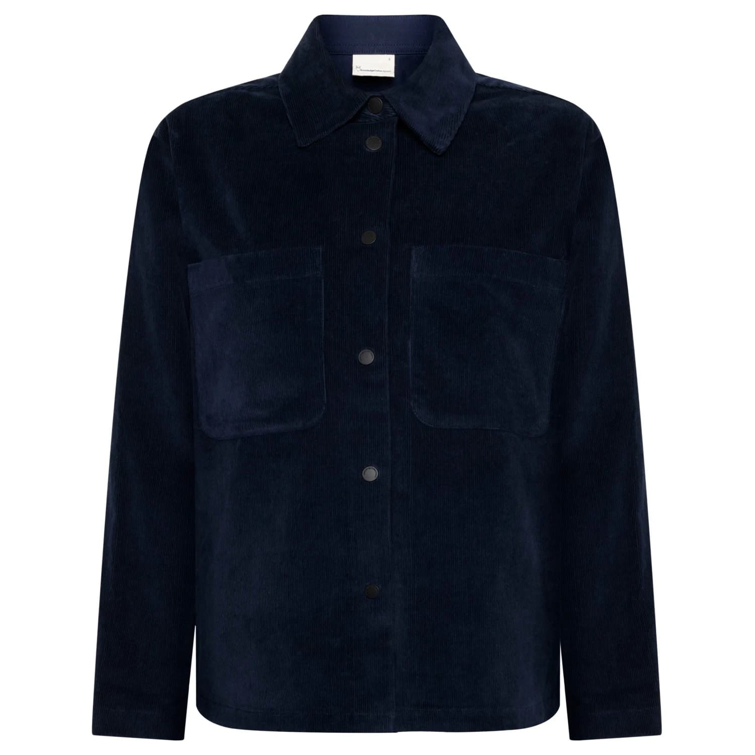 Дамска блуза KnowledgeCotton Apparel Women's 14 Wales Corduroy Blouse - Night Sky