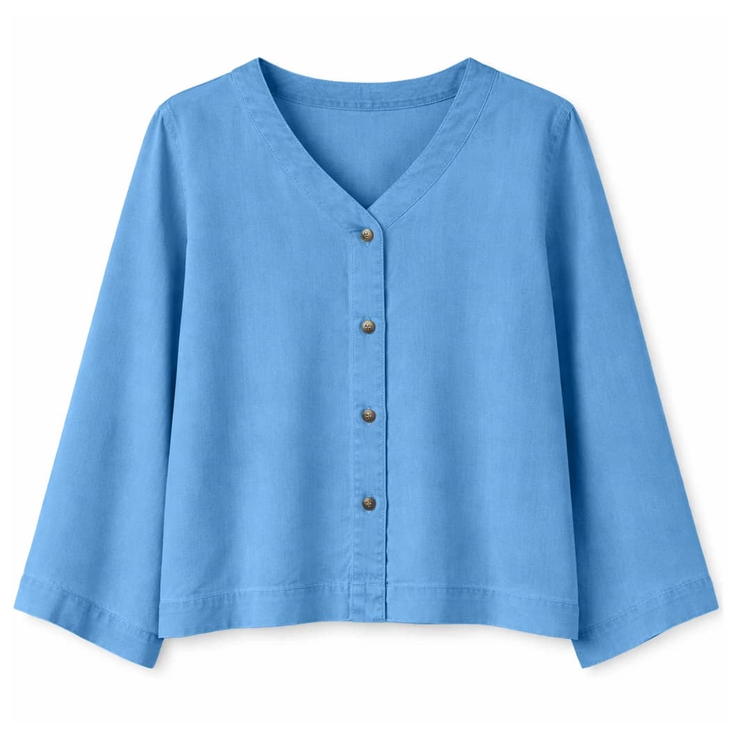 Дамска блуза Mazine Women's V-Neck Tencel Blouse - Dark Blue Wash