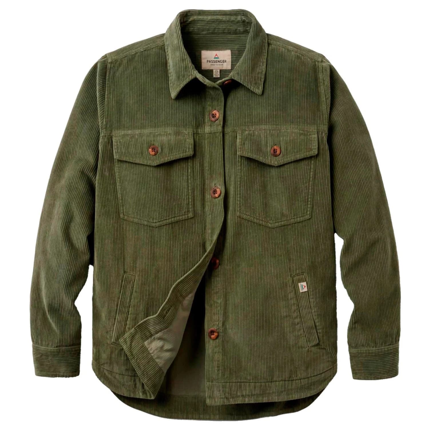 Риза с копчета Passenger Women's Stella Heavyweight Cord L/S Shirt - Dusty Olive