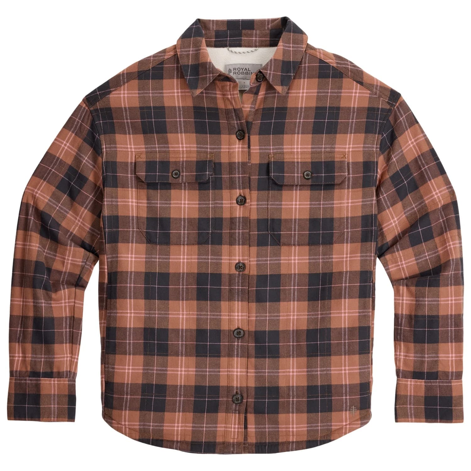Риза с копчета Royal Robbins Women's Vista Flannel Shacket Shirt - Tawny Alpine Pld