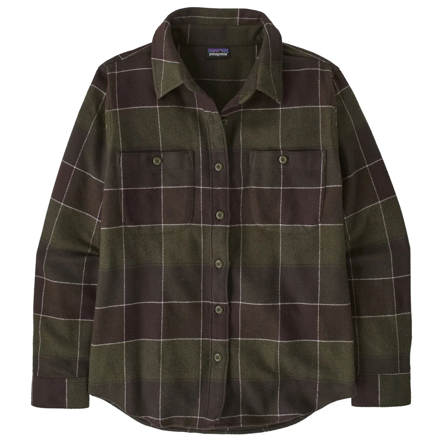 Дамска риза с копчета Patagonia Women's Fjord Flannel Shirt - Snow Owl: Basin Green