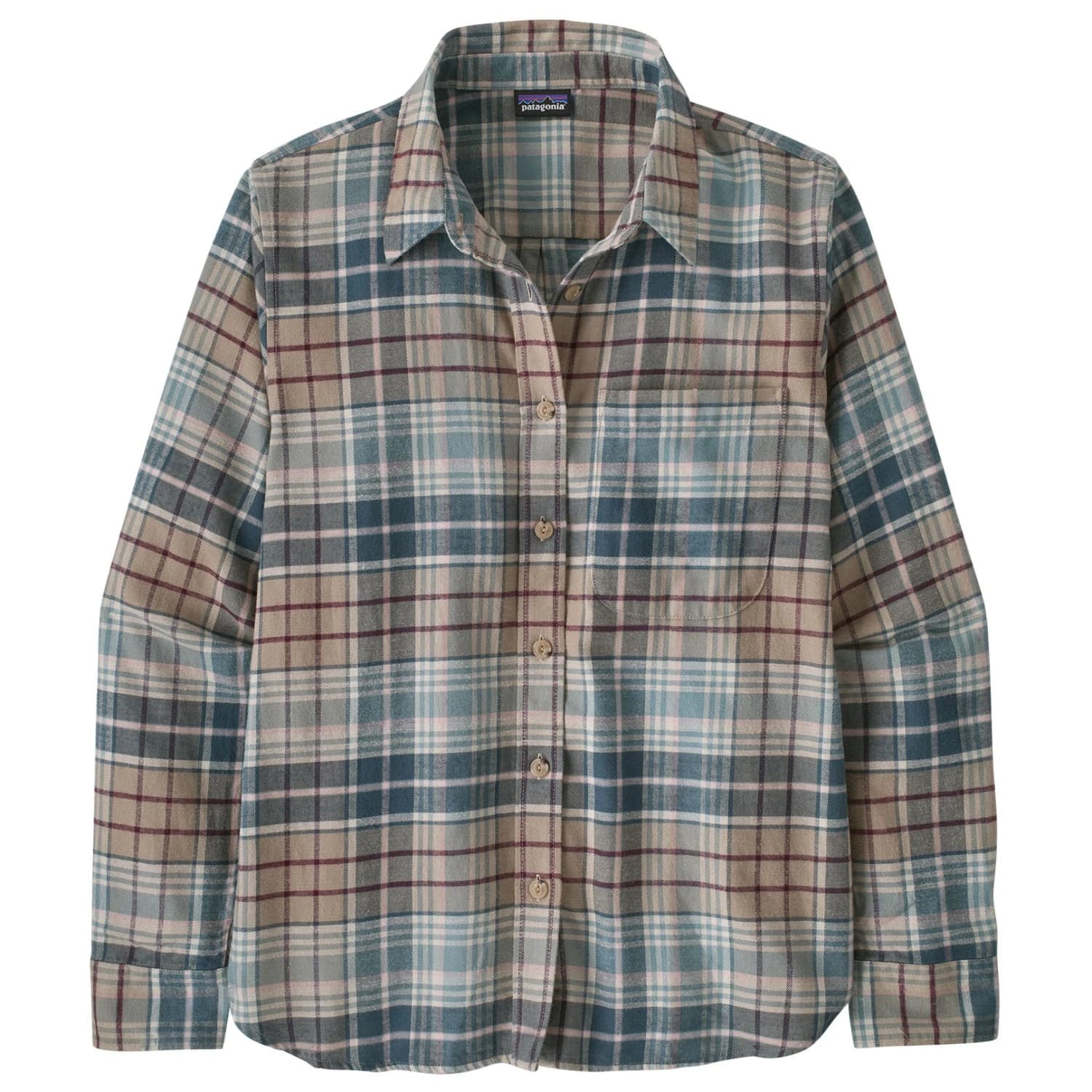 Дамска риза с копчета Patagonia Women's LW Fjord Flannel Shirt - Depth: Blue Sage