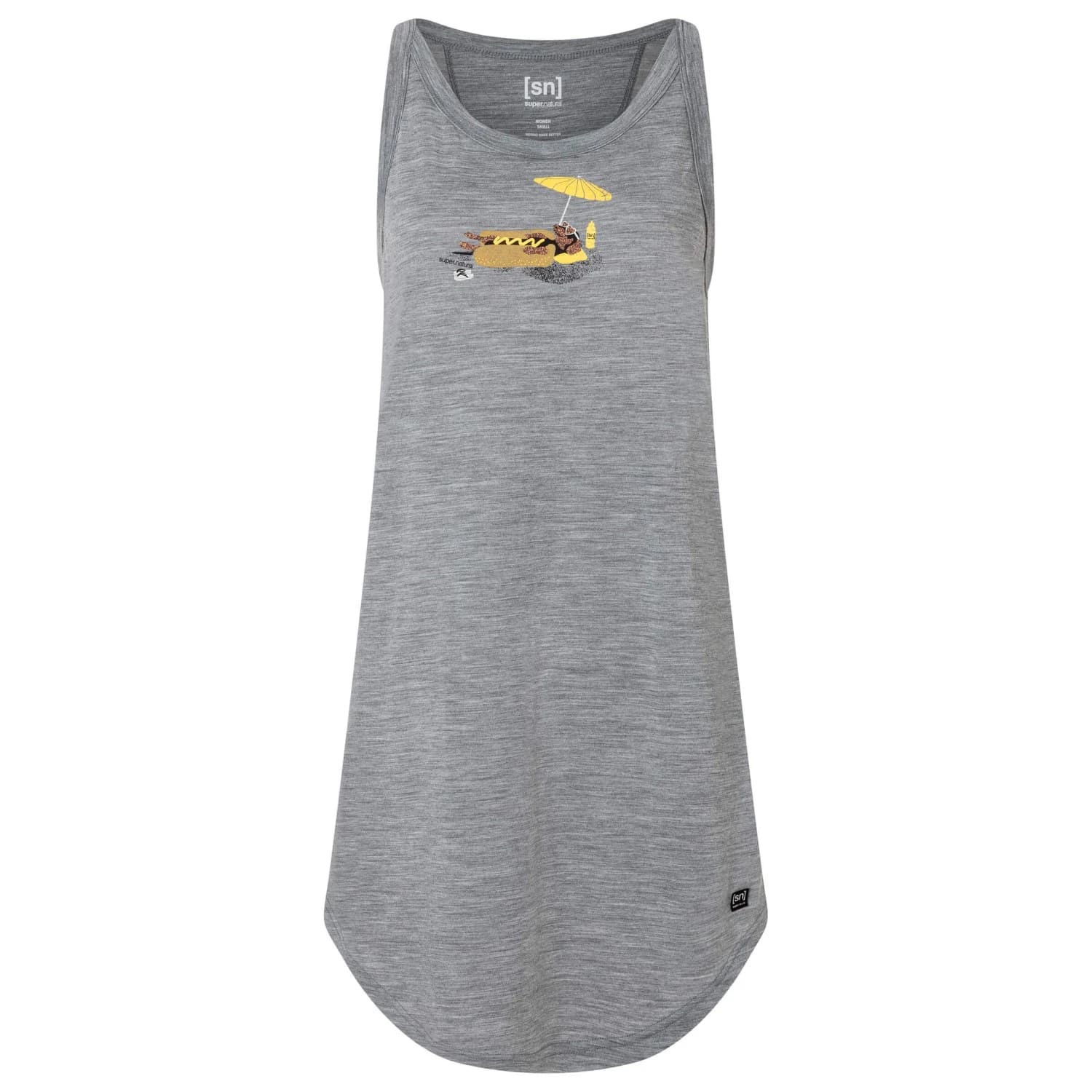 Дамска рокля super.natural Women's Hot Dog Dress - Cashmere Grey Melange / Various