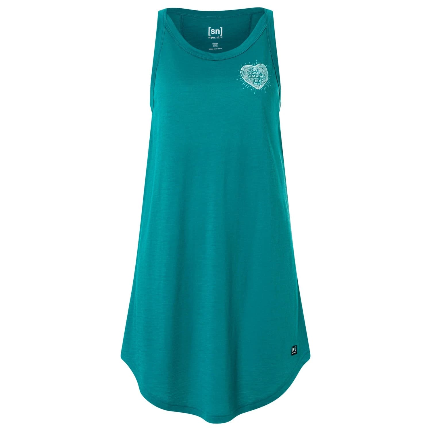 Рокля Super.natural Women's Little Heartwood Dress - Pacific / White Stone