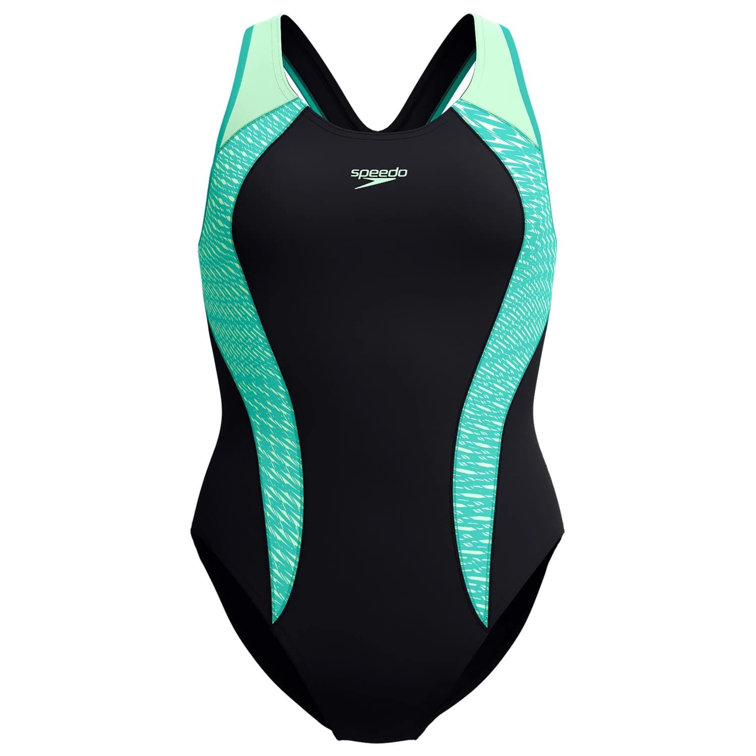 Дамски бански костюм Speedo Women's Placement Laneback Swimsuit - Turquoise Gem