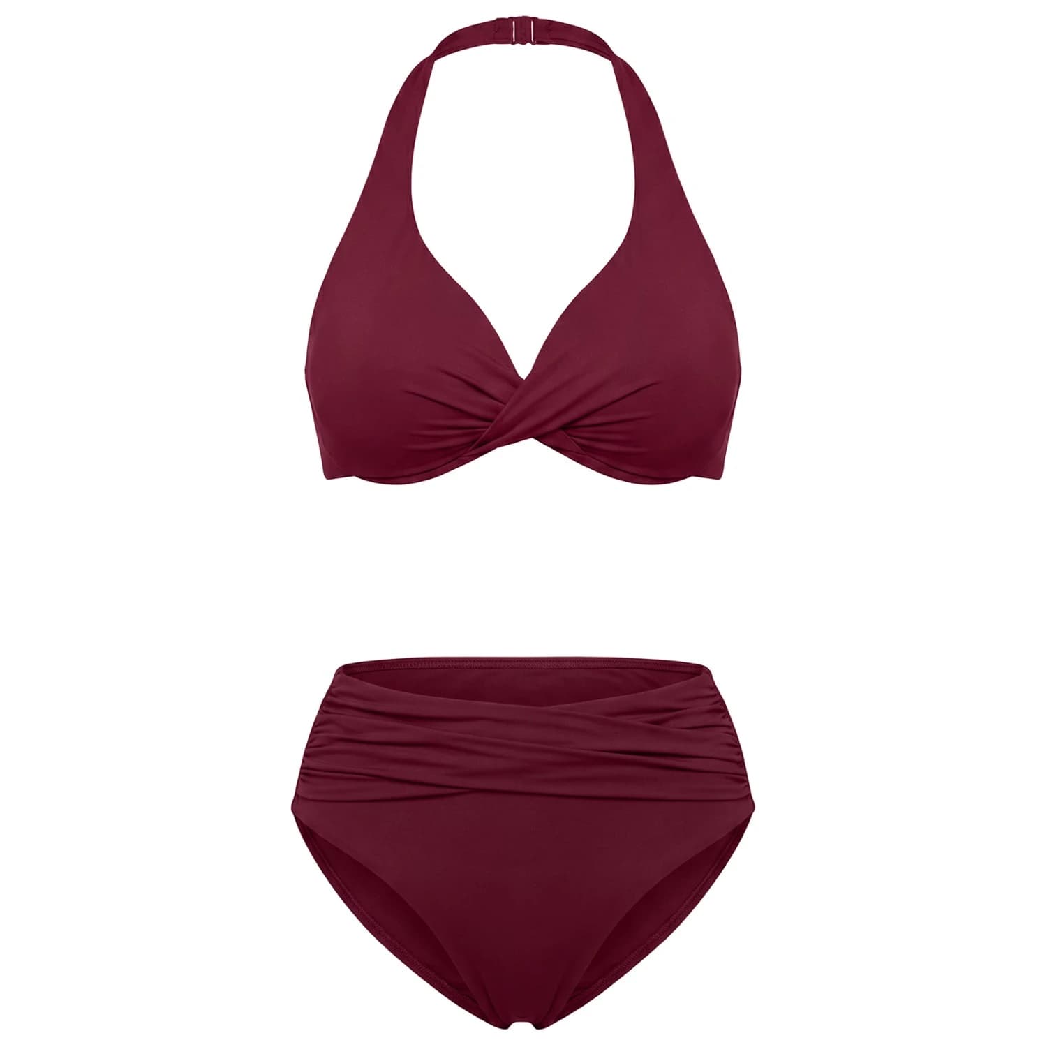 Дамско бикини горнище Seafolly Women's Collective Wrap Front F Cup Bra Bikini top - Dark Burgundy