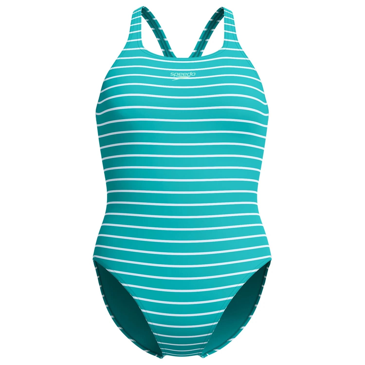 Дамски бански костюм Speedo Women's Eco Endurance+ Printed Medalist Swimsuit - Turquoise Gem