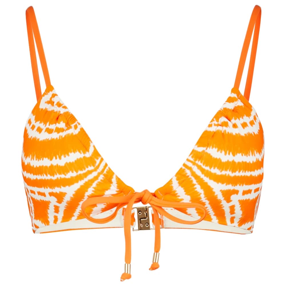 Дамско бикини горнище Seafolly Women's Zanzibar Drawstring Bralette Bikini top - Mandarin