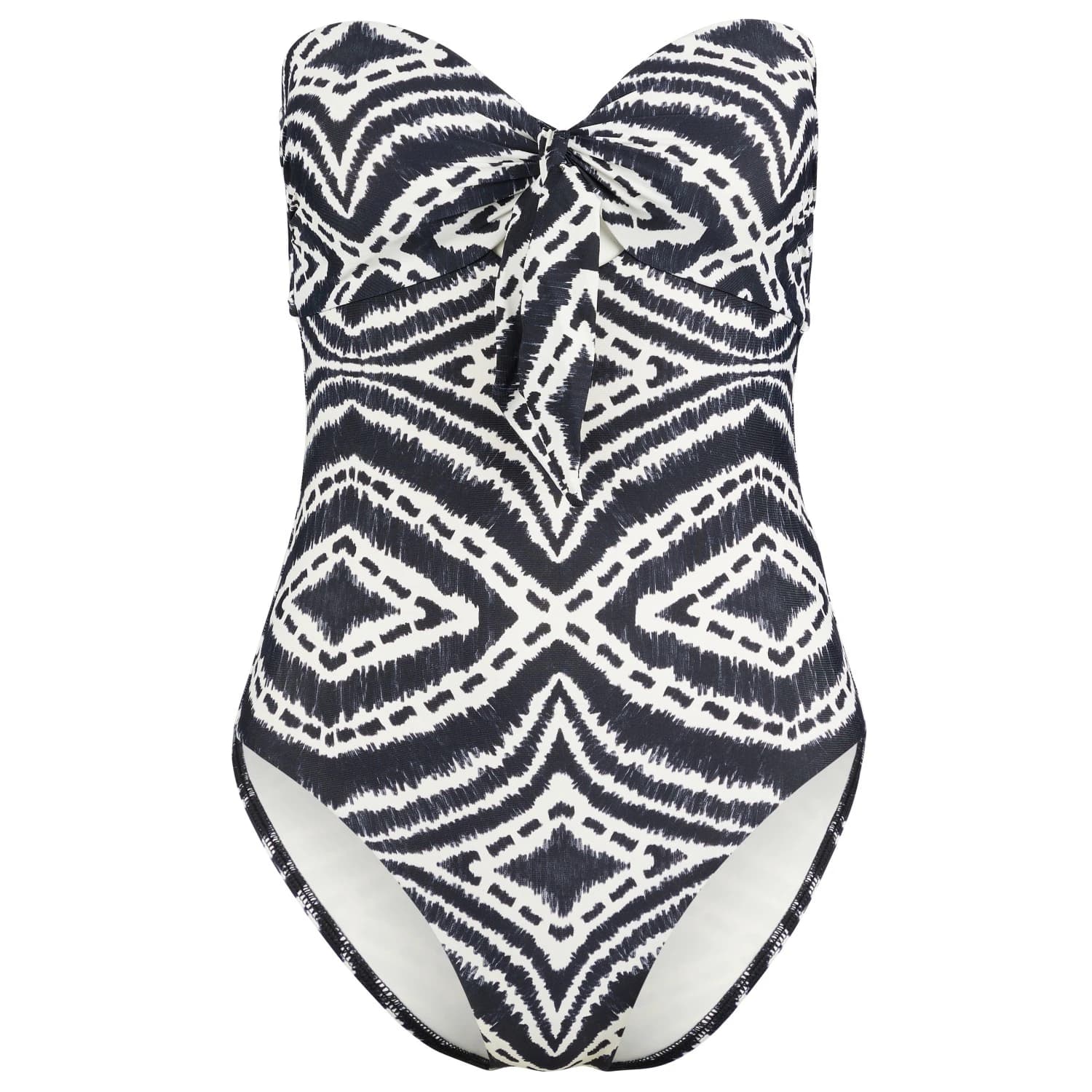 Дамски бански костюм Seafolly Women's Zanzibar Twist Tie Front One Piece Swimsuit - Black