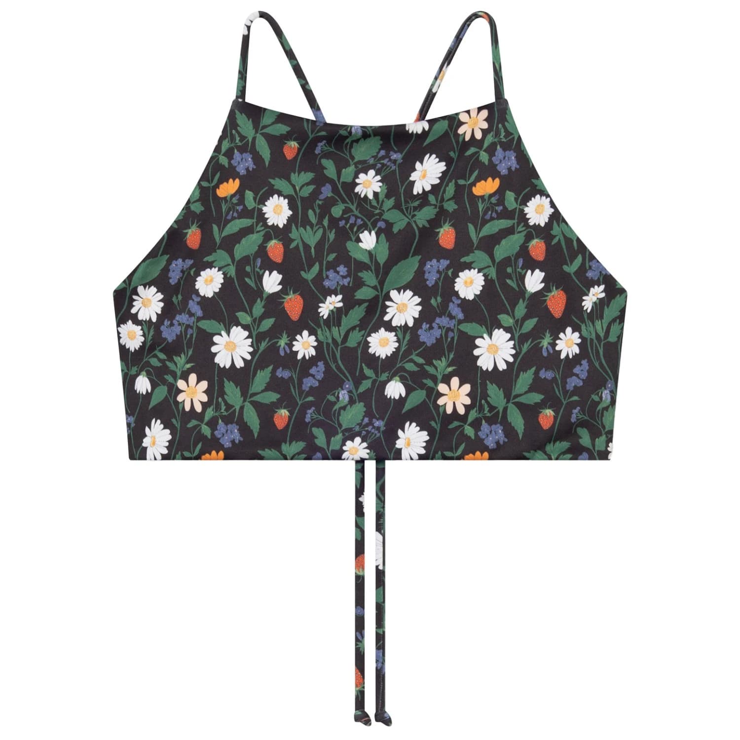 Дамско бикини горнище Dedicated Women's Bikini Top Orust Bikini top - Strawberry Field Black