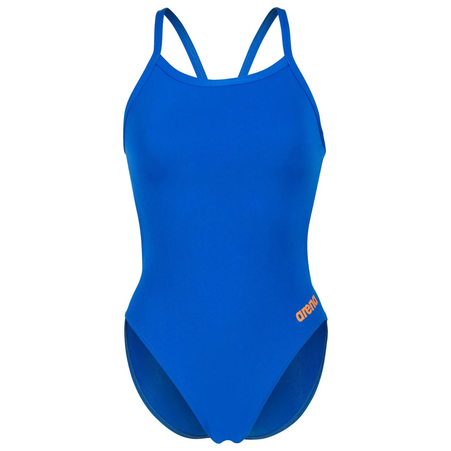 Дамски бански костюм Arena Women's Team Swimsuit Challenge Solid Swimsuit - Neon Blue / Team Orange