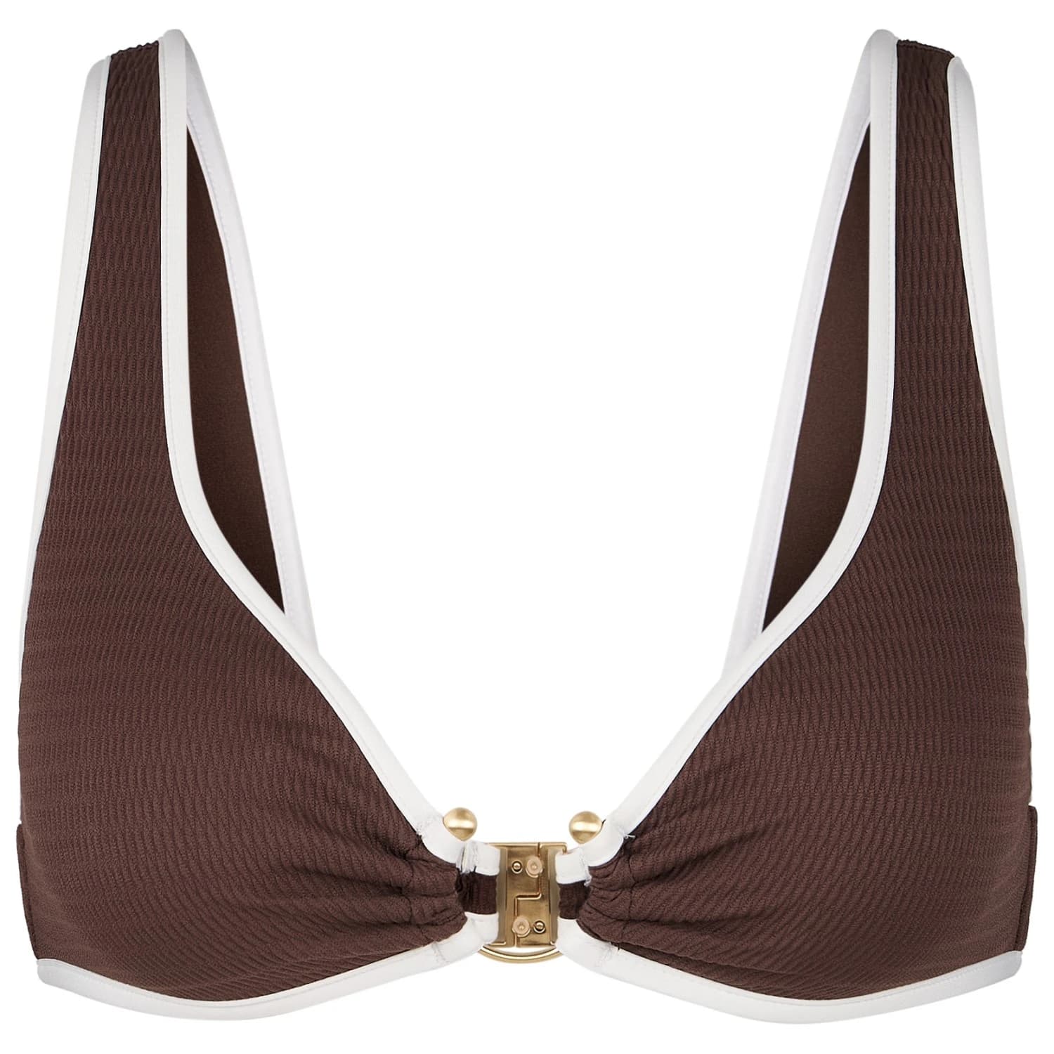 Бикини горнище Seafolly Women's Beach Bound Ring Front Tank Bikini top - Dark Chocolate