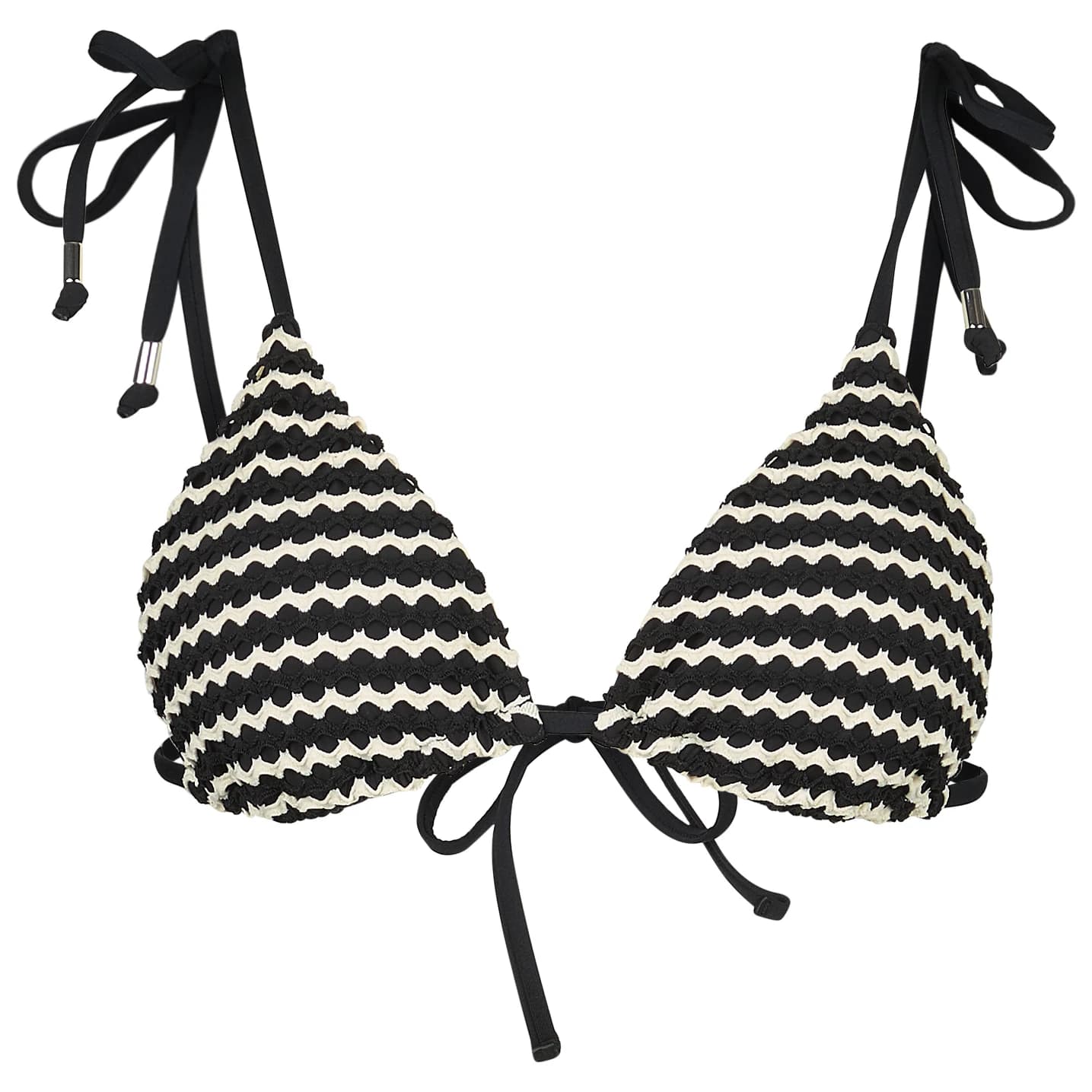 Бикини горнище Seafolly Women's Mesh Effect Slide Tri Bikini top - Black