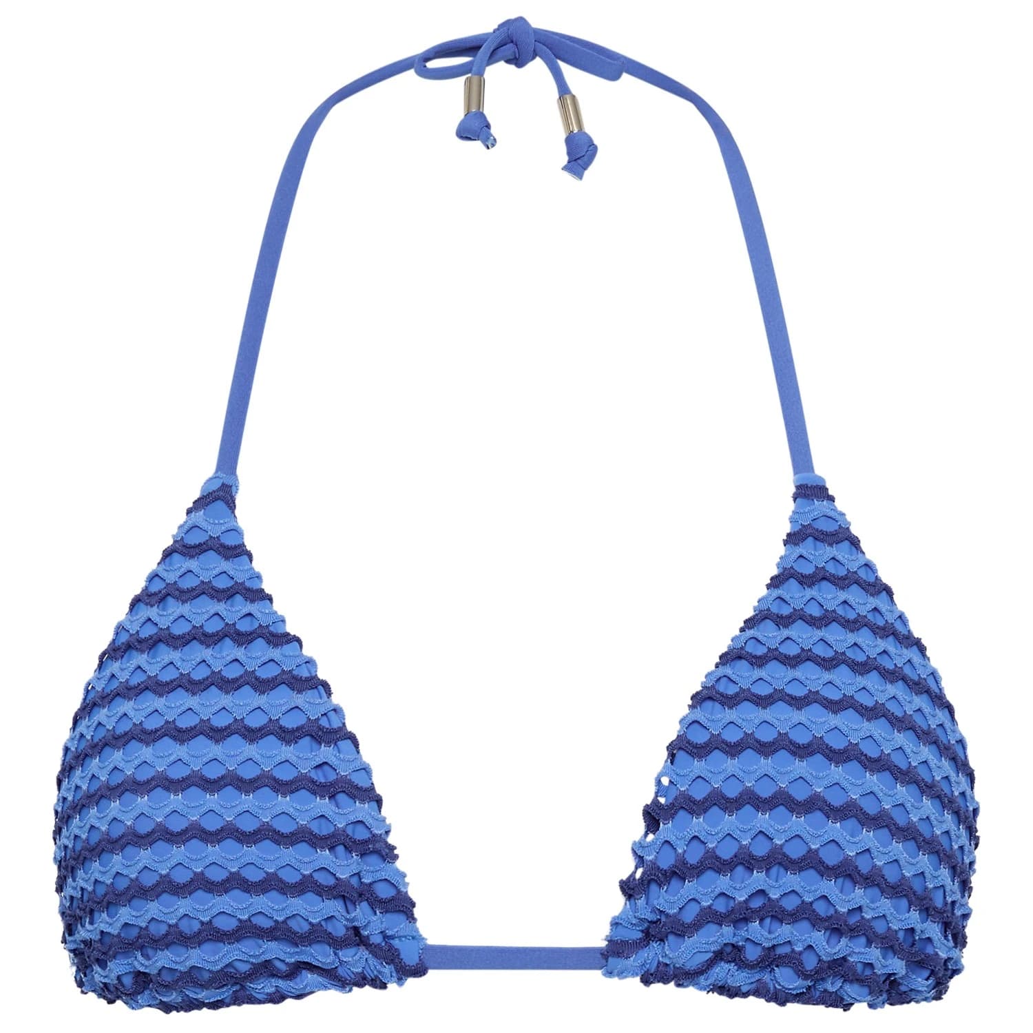 Дамско бикини горнище Seafolly Women's Mesh Effect Slide Tri Bikini top - Sapphire