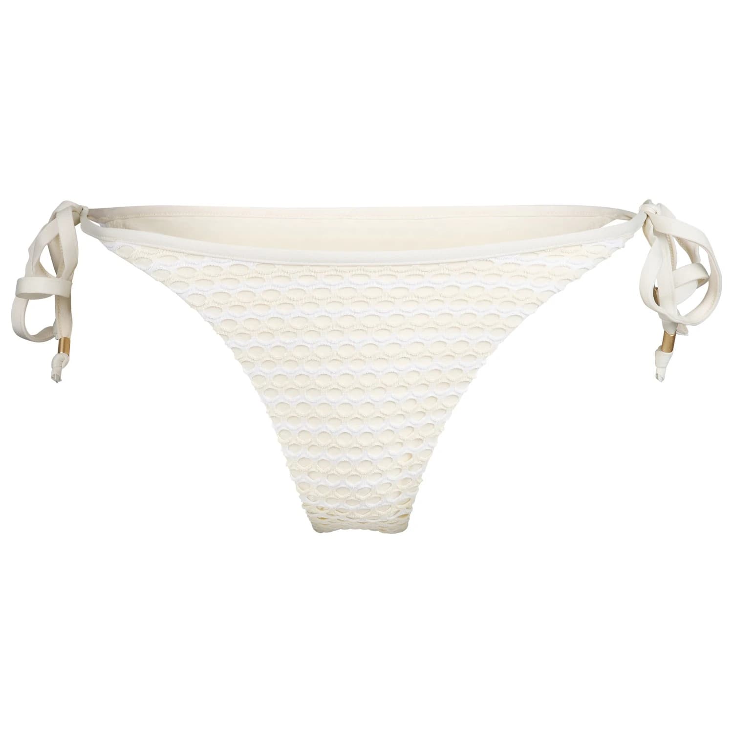 Дамско бикини долнище Seafolly Women's Mesh Effect Tie Side Rio Pant Bikini bottom - Ecru