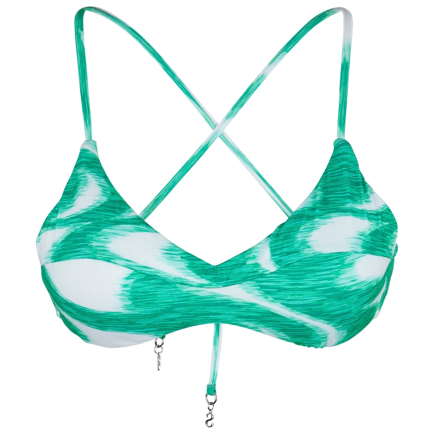 Дамско бикини горнище Seafolly Women's Wavelength Cross Back Bralette Bikini top - Jade