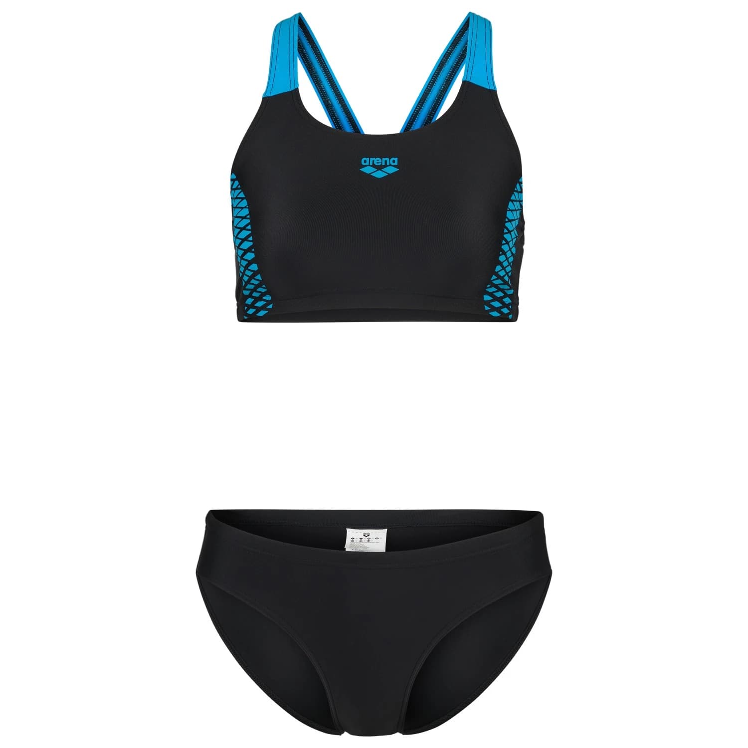 Дамски комплект бикини Arena Women's Openings Bikini Energy Back Bikini - Black / Turquoise