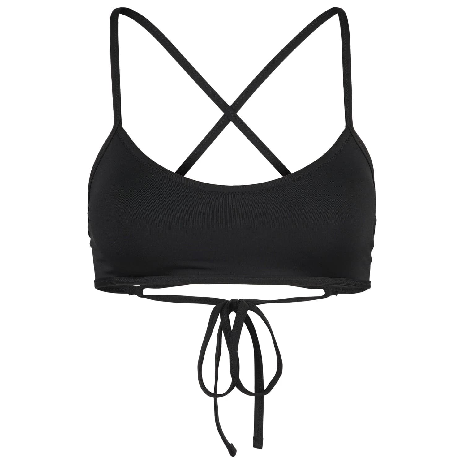 Дамско бикини горнище Billabong Women's Sol Searcher Lace Up Trilet Bikini top - Black Pebble