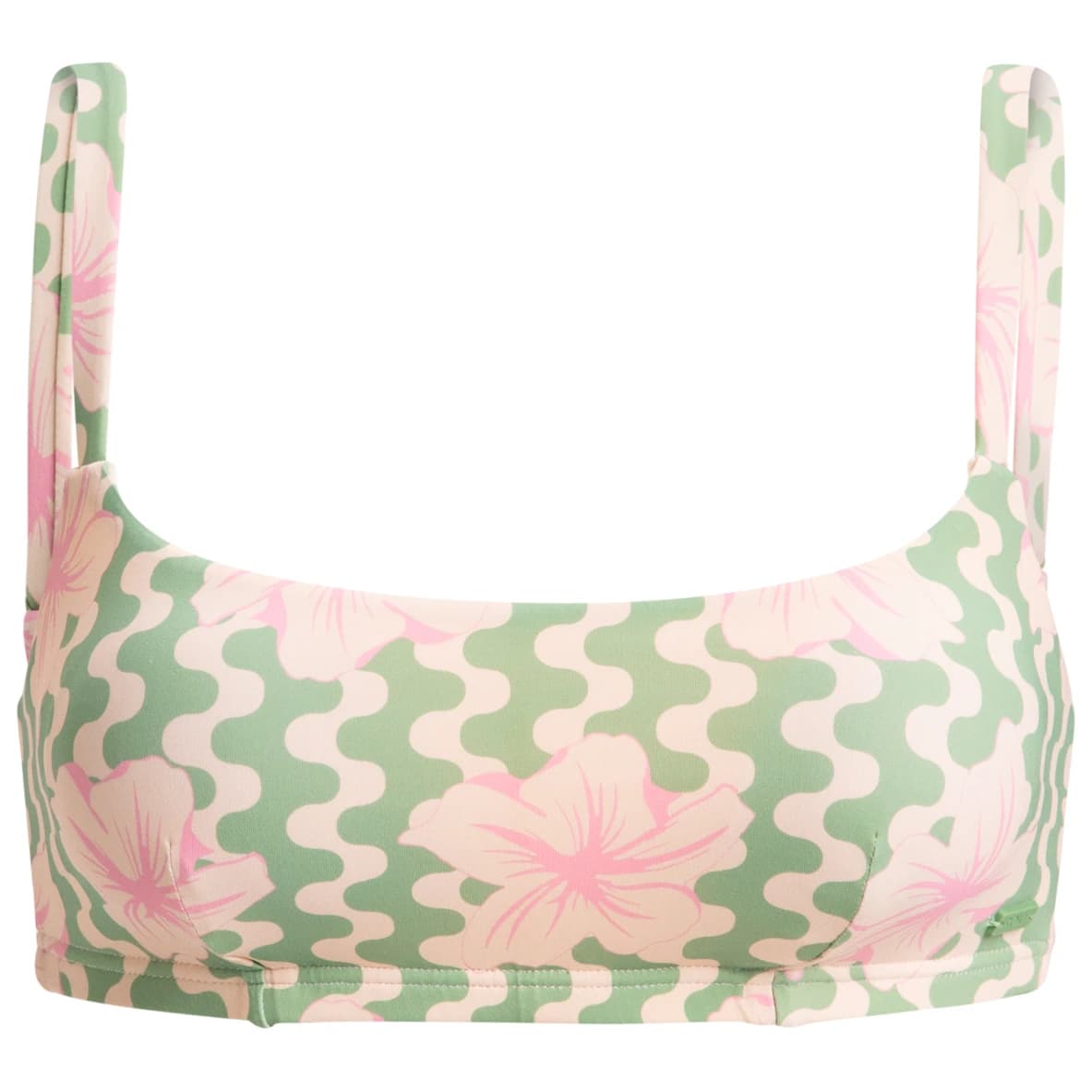 Дамско бикини горнище Roxy Women's Hibiscus Daze Underwire D-Cup Bikini top - Basil Party Waves Yw