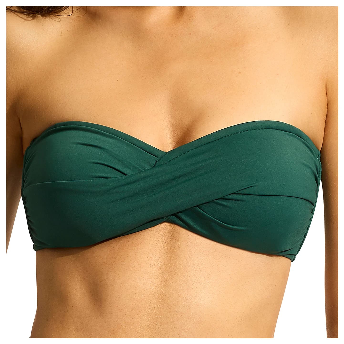 Бикини горнище Seafolly Women's Collective Twist Bandeau Bikini top - Evergreen