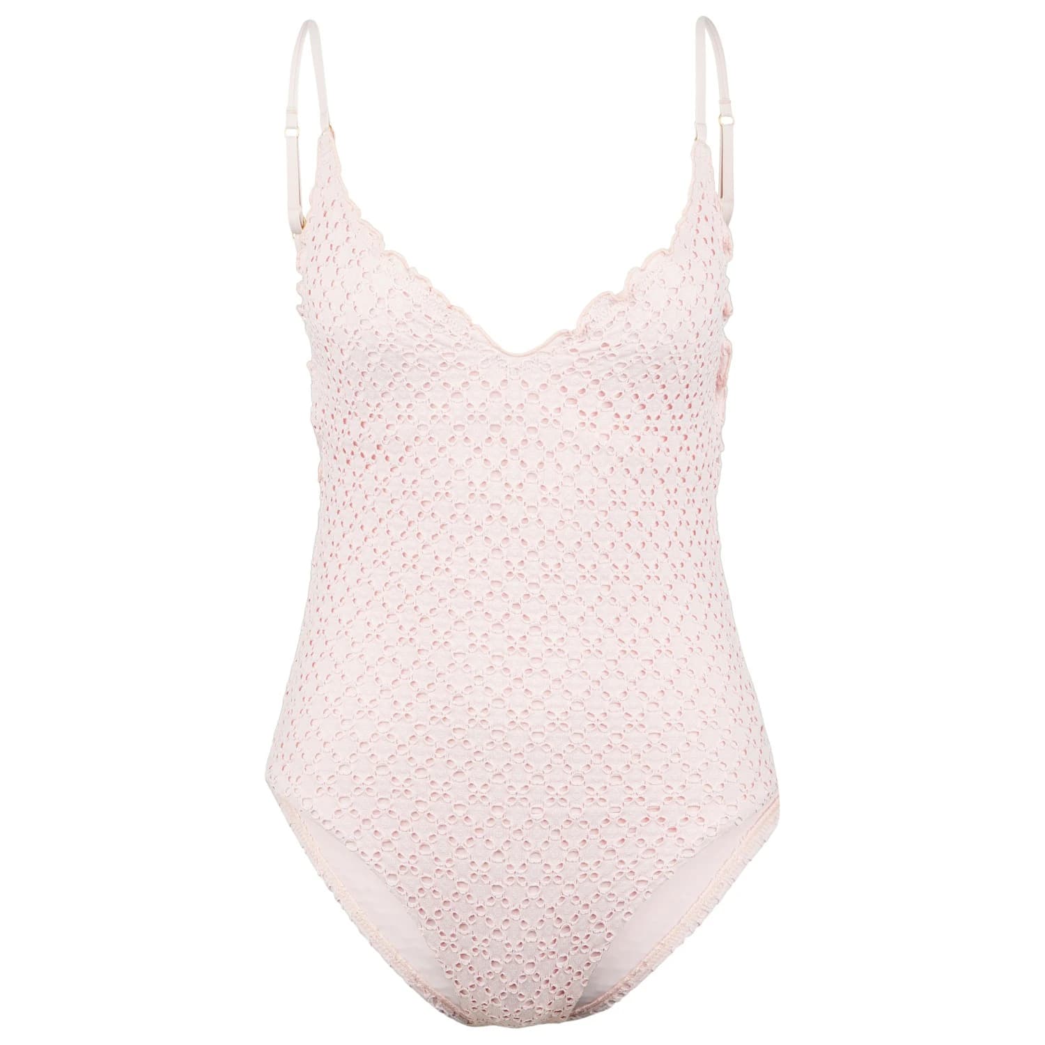 Дамски бански костюм Seafolly Women's Daydreamer V Neck One Piece Swimsuit - Dustypink