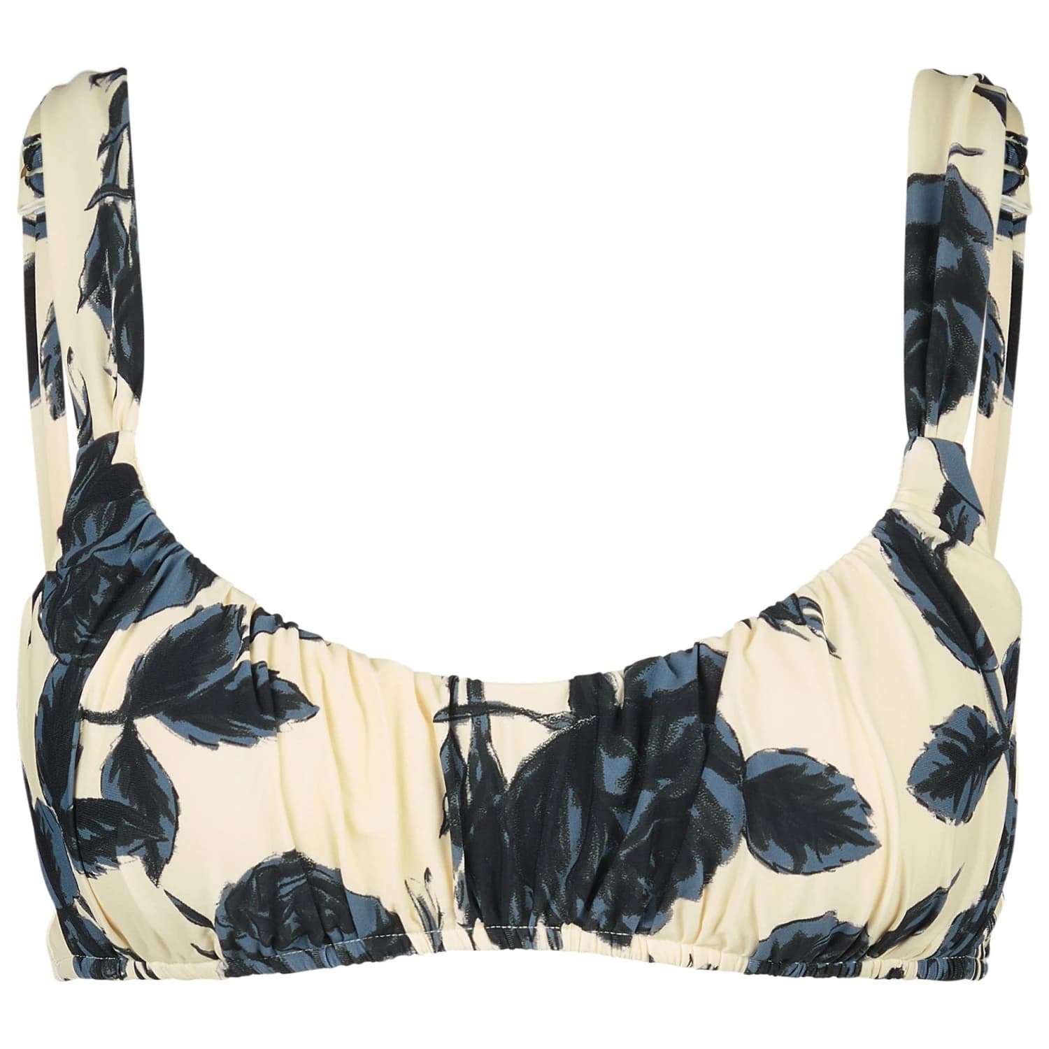 Дамско бикини горнище Seafolly Women's Rococo Ruched Bralette Bikini top - Black