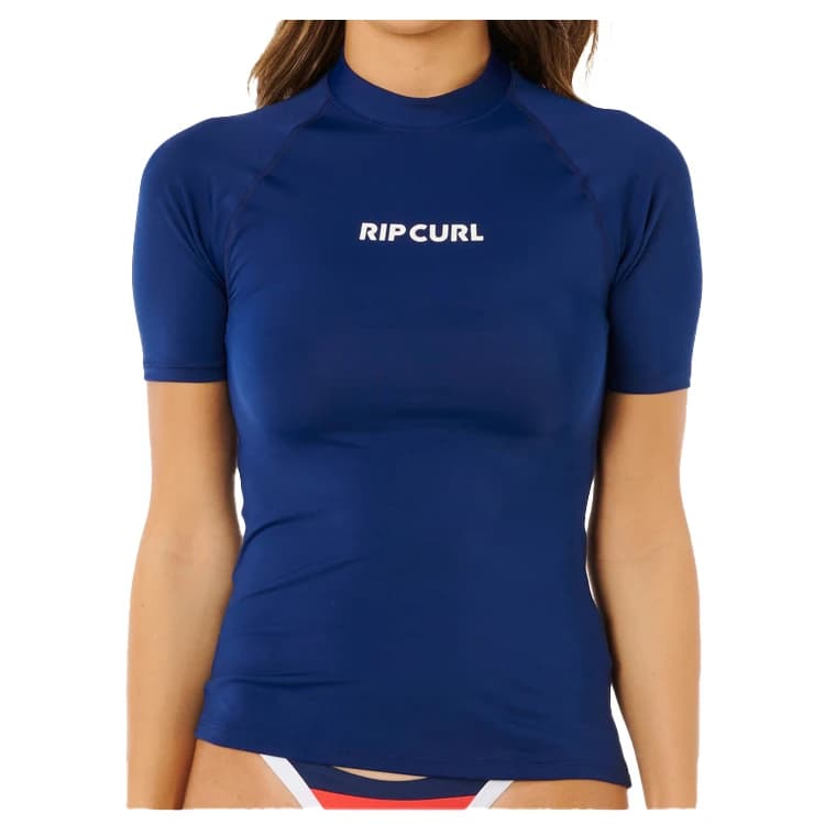 Дамска плажна тениска от ликра Rip Curl Women's Classic Surf S/S UPF Rashguard Lycra - Dark Navy