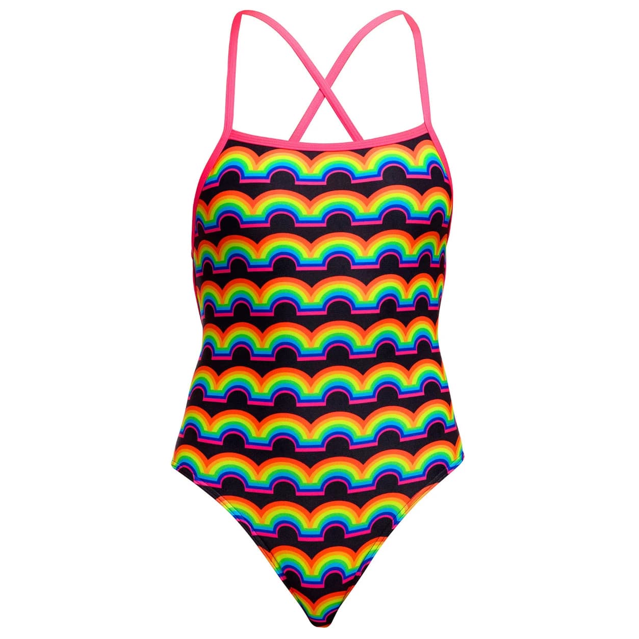 Дамски бански костюм Funkita Women's Strapped In One Piece Swimsuit - Rainbowie