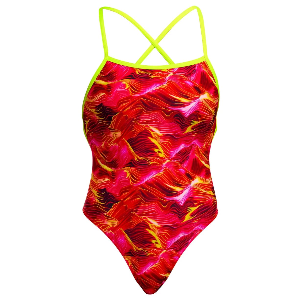 Дамски бански костюм Funkita Women's Strapped In One Piece Swimsuit - Saucy Sonar