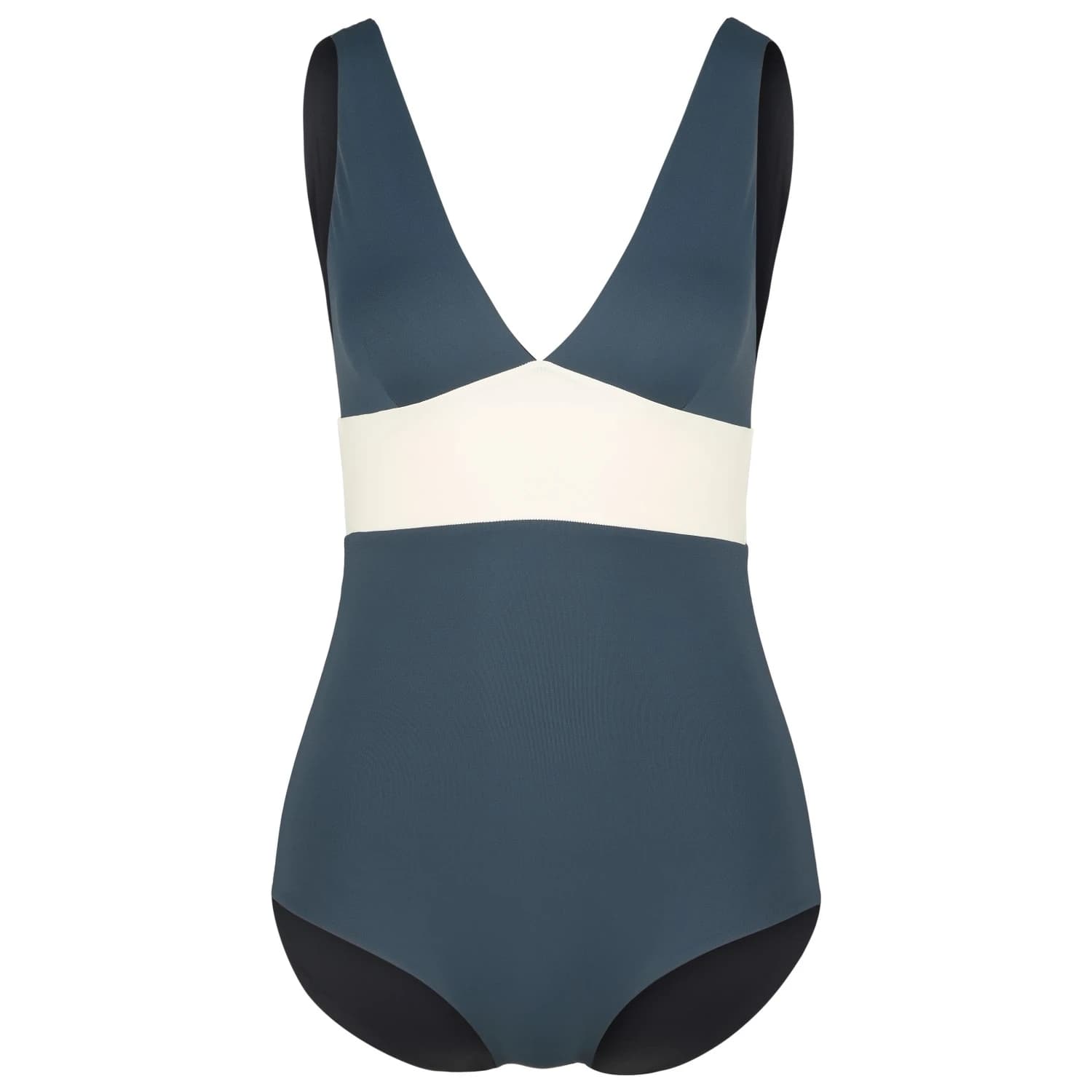 Дамски бански костюм MYMARINI Women's Plungesuit Swimsuit - Black / Grey / White