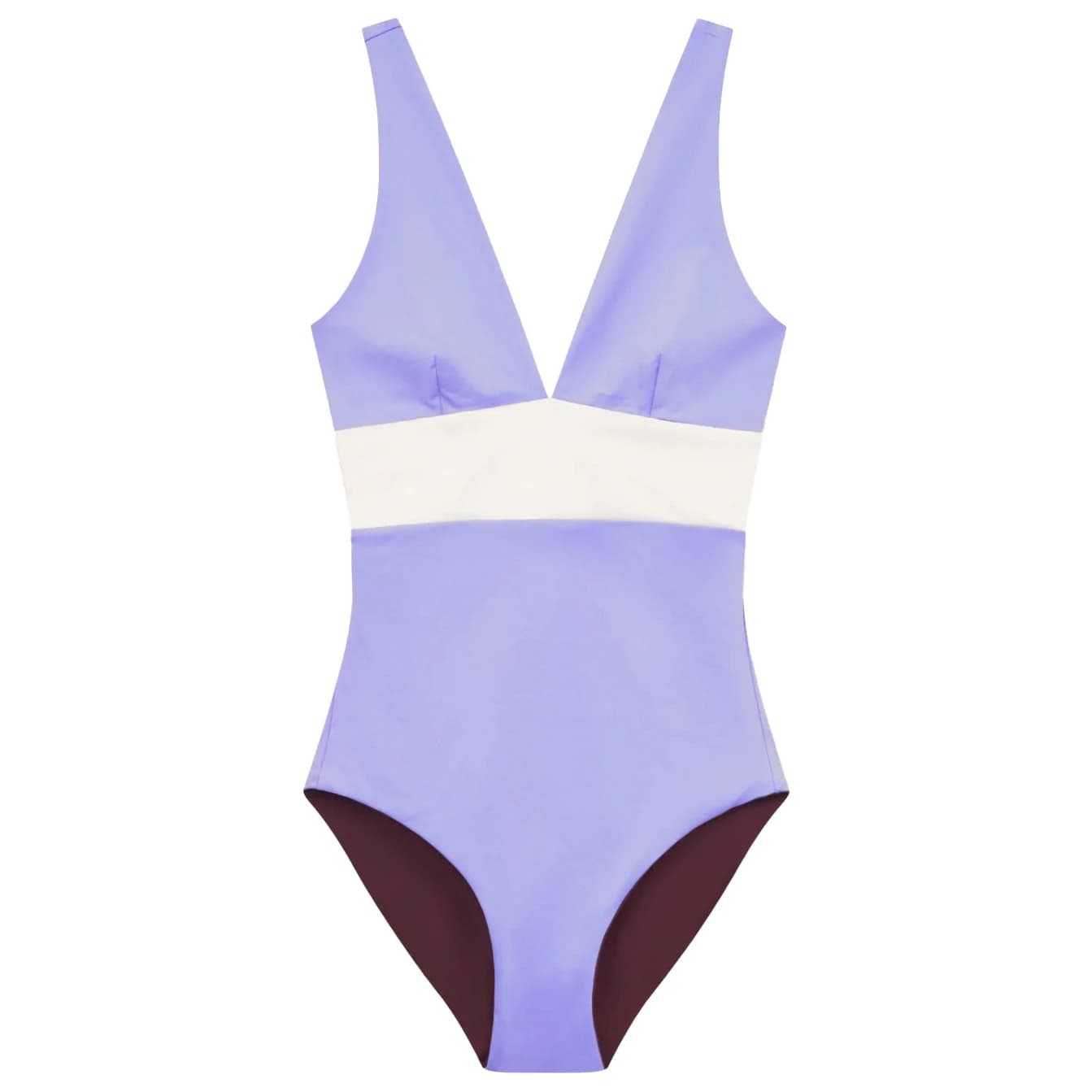 Дамски бански костюм Mymarini Women's Plungesuit Swimsuit - Chocolate / Lilac