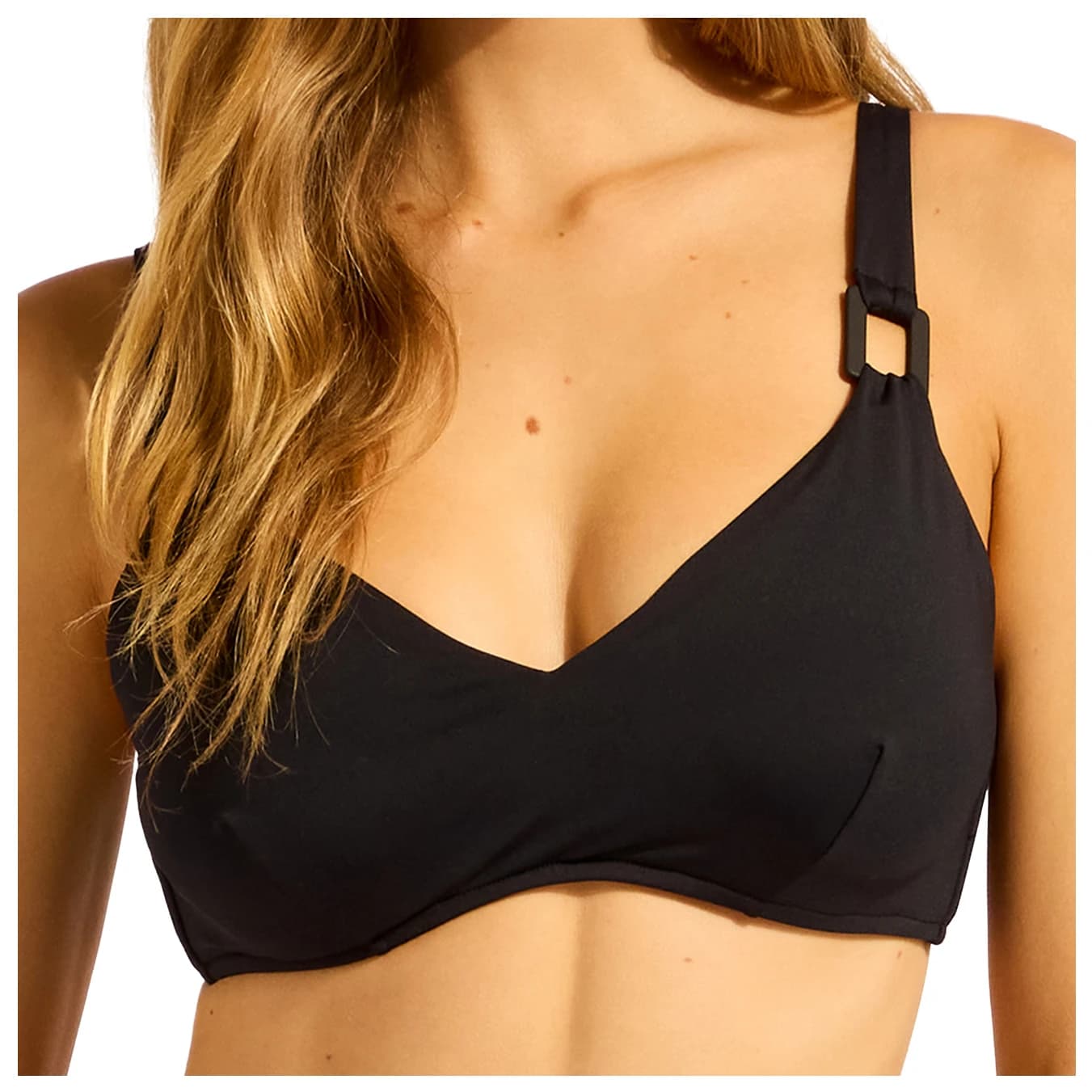 Дамско бикини горнище Seafolly Women's S.Collective F Cup Halter Bra Bikini top - Black