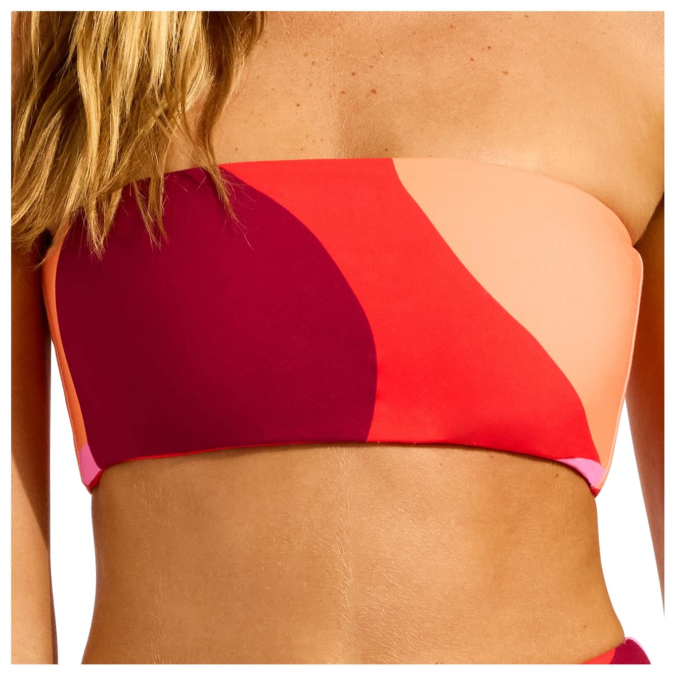 Дамско бикини горнище Seafolly Women's Sorrento Reversible Tube Top Bikini top - Flame
