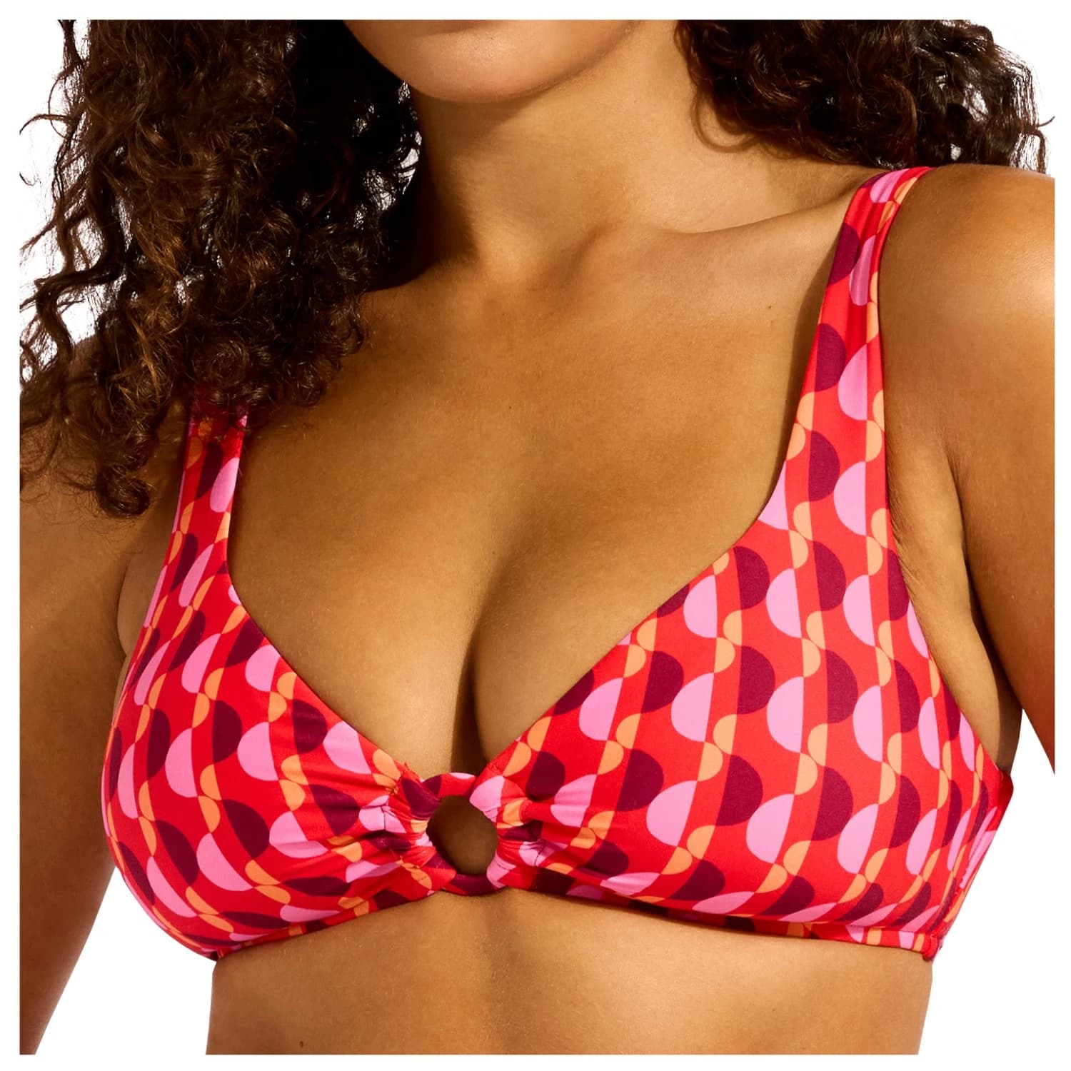 Дамско бикини горнище Seafolly Women's Sorrento Ring Front Tank Bikini top - Flame