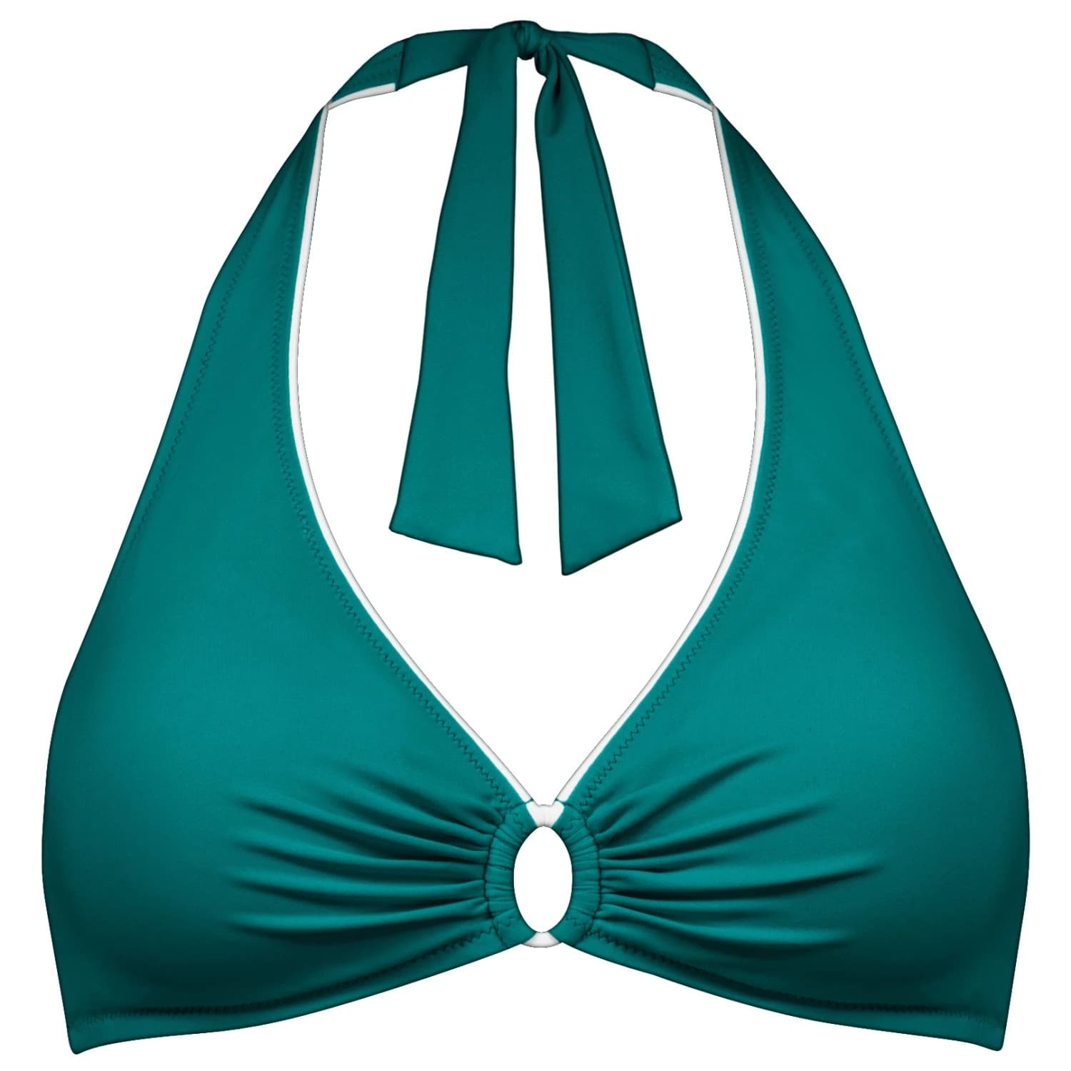 Дамско бикини горнище Lidea Women's Sports Club Halter Bikini Top - Teal / White