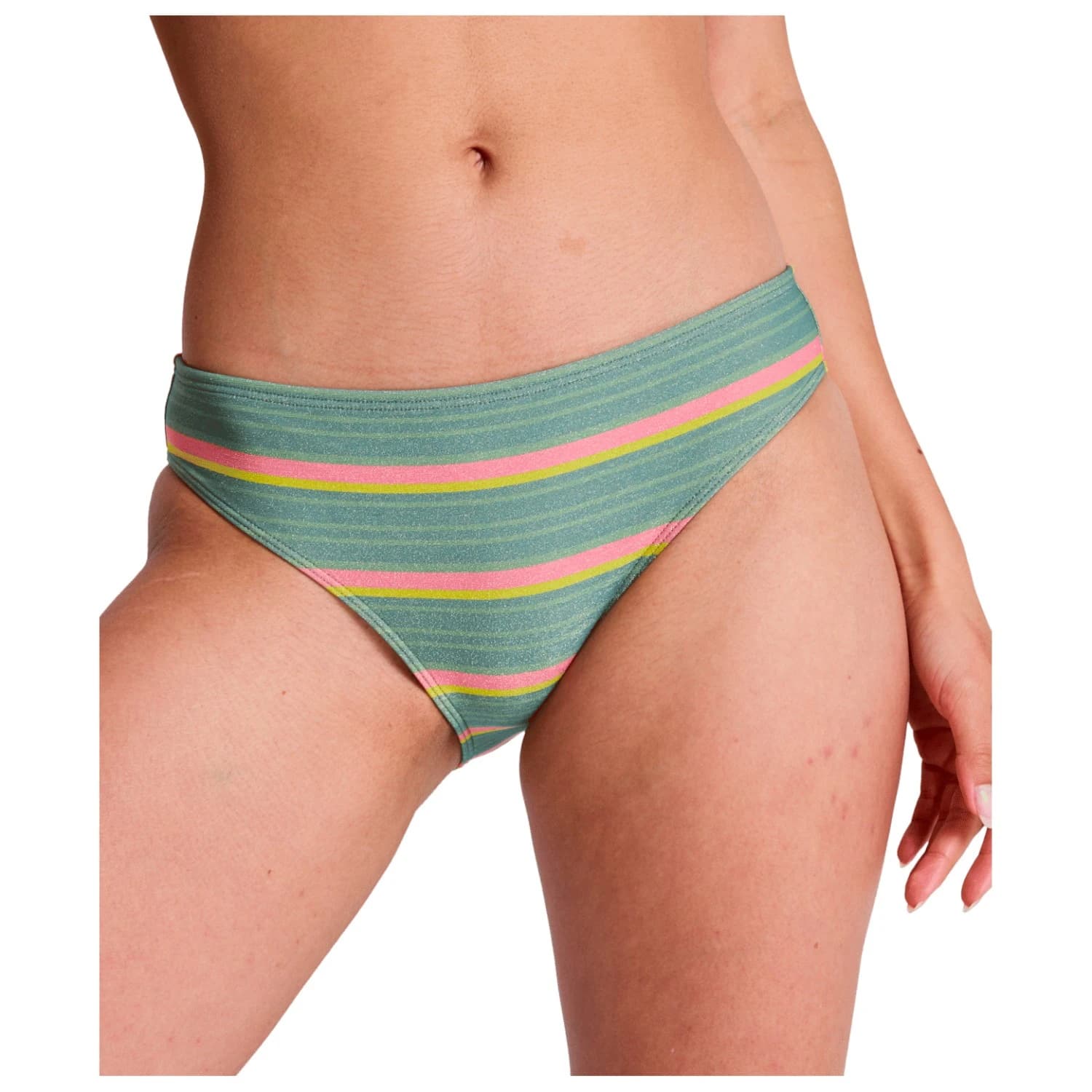 Дамско бикини долнище Roxy Women's Ocean Dreamer Hipster Bikini bottom - Oil Green Say It With Stripes