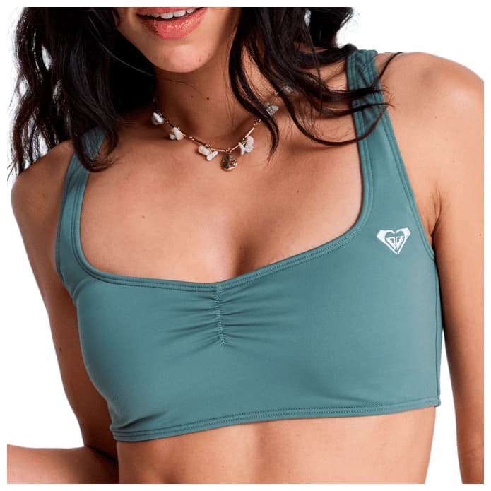 Дамско бикини горнище Roxy Women's SD Essentials Bralette Bikini top - Agave Green