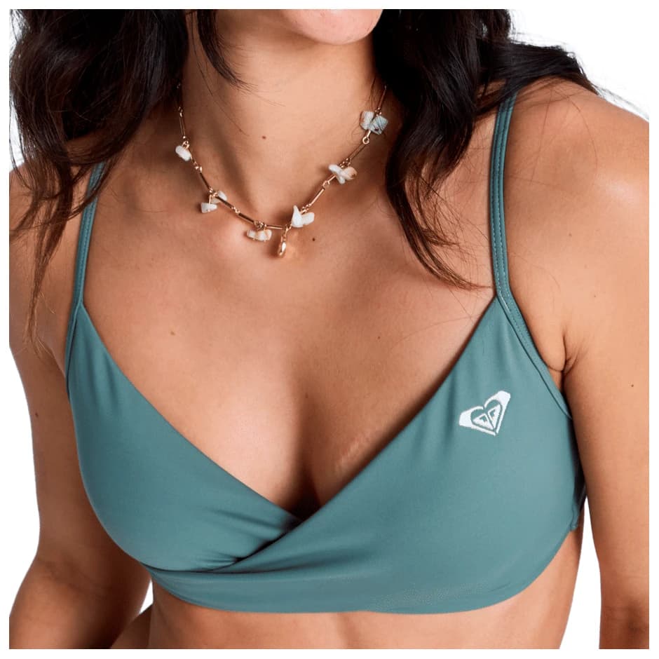 Дамско бикини горнище Roxy Women's SD Essentials Wrap Bra Bikini top - Agave Green