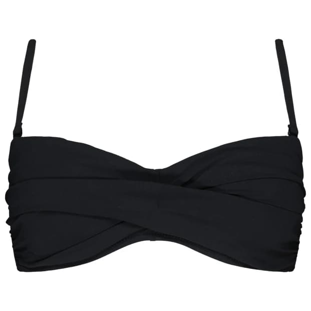 Дамско бикини горнище Barts Women's Solid Twisted Bandeau Bikini top - Black
