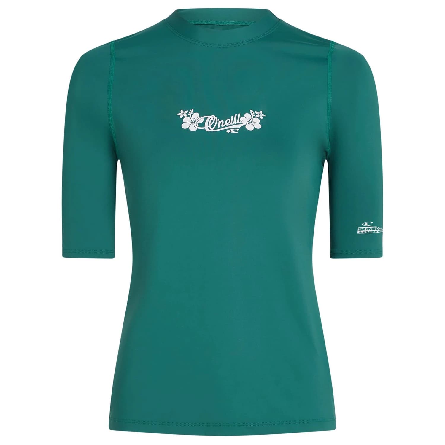 Дамска плажна тениска от ликра O'Neill Women's Skins S/S Lycra - Botanical Heat